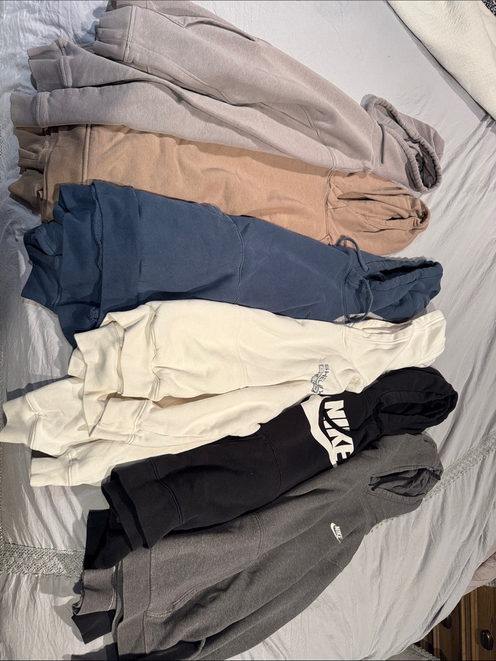 Nike Men's Zip-Up Hoodies in Black, Gray, Cream, Navy, Tan, Light Gray